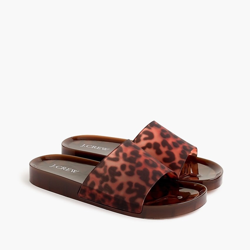 J Crew Tortoise Jelly Slides